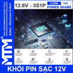 BMS Khoi pin sac 12V 10A 3S1P jack DC MTM thong minh