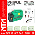 Ban may rua xe ap luc cao 220V 2800W 12L 154Bar Phipol QXJ09 loi dong chinh ap chinh hang