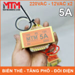Bien the bien ap tang pho doi dien AC 220V ra 12V 5A