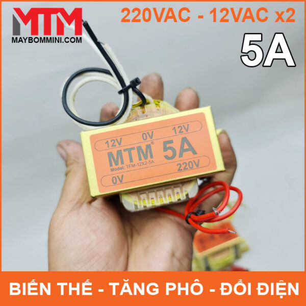 Bien the bien ap tang pho doi dien AC 220V ra 12V 5A