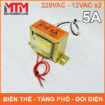 Bien the bien ap tang pho doi dien AC 220V ra 12V 5A doi