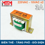 Bien the bien ap tang pho doi dien AC 220V ra 15V 3A chinh hang