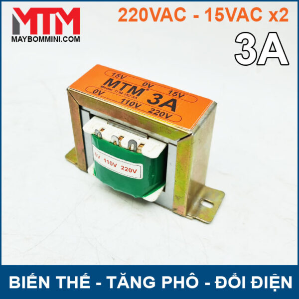 Bien the bien ap tang pho doi dien AC 220V ra 15V 3A chinh hang