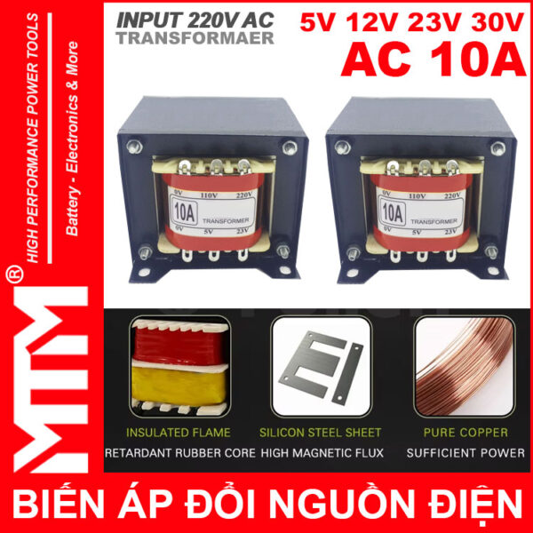 Bien the bien ap tang pho doi dien AC 220V ra 5V 12V 23V 30V 10A Minh Quang chinh hang gia re