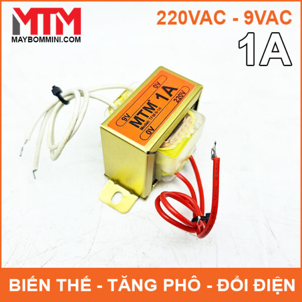 Bien the bien ap tang pho doi dien AC 220V ra 9V 1A