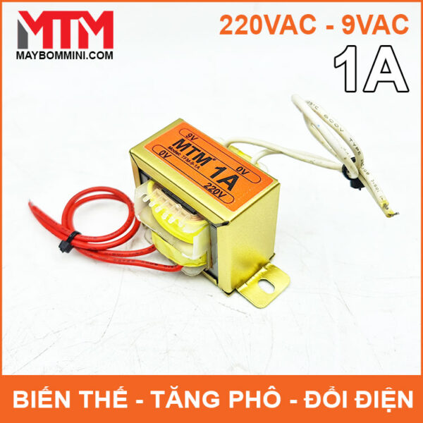 Bien the bien ap tang pho doi dien AC 220V ra 9V 1A chinh hang