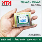 Bien the bien ap tang pho doi dien AC 220V ra110V 2A 38VA