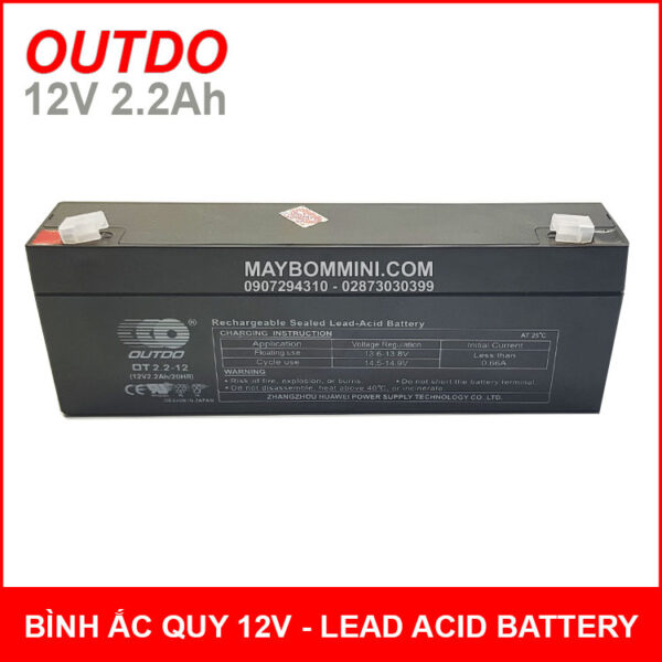 Binh ac quy 12V 2200mah outdo