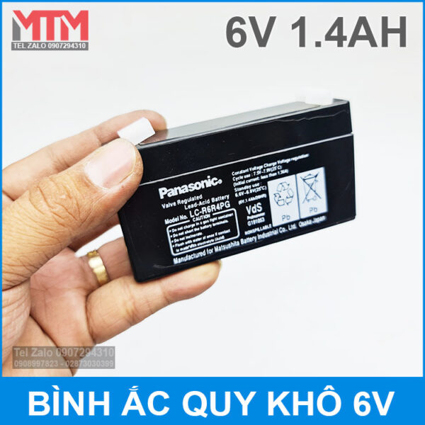 Binh ac quy 6V 1400mah Panasonic