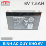 Binh ac quy kho 6V 7500mah Panasonic