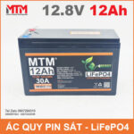 Binh ac quy pin 12V 12Ah 30A Lifepo4