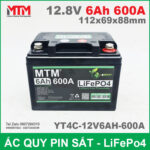 Binh ac quy pin sat 12V 6Ah 600A YT4C 12V6AH 600A