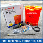 Binh phun thuoc tru sau phun khu khuan tuoi cay Kubota 16L