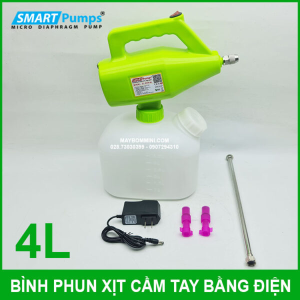 Binh phun tuoi cay cam tay bang dien 4L Smartpumps