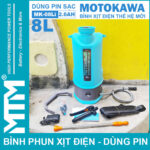 Binh phun xit dien tthe he moi Motokawa 8L 2600Mah MK 08Li chinh hang
