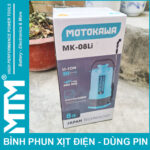 Binh phun xit dien tthe he moi Motokawa 8L 2600Mah MK 08Li chinh hang gia re