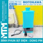 Binh phun xit dien tthe he moi Motokawa 8L 2600Mah MK 08Li dung pin