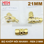 Bo khop noi nhanh ren 21mm