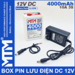 Bo luu dien DC 12V 10A 3S 4000mah MTM chinh hang