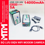 Bo luu dien wifi modem camera 12V 24V 5A 14000mah led bao vont gia re