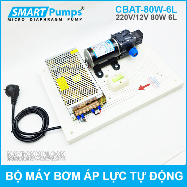 Bo may bom ap luc tu dong 12v 80w 6ll Smartpumps