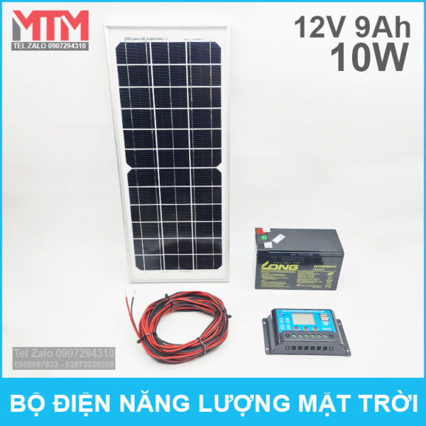 Bo nang luong mat troi 10W dieu khien sac binh ac quy 12V 9ah