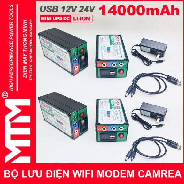 Bo nguon du phong wifi modem camera 12V 24V 5A 14000mah led bao vont gia re cao cap