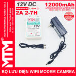 Bo nguon du phong wifi modem camera 12V 2A 12000mah UPS DC 12V chinh hang