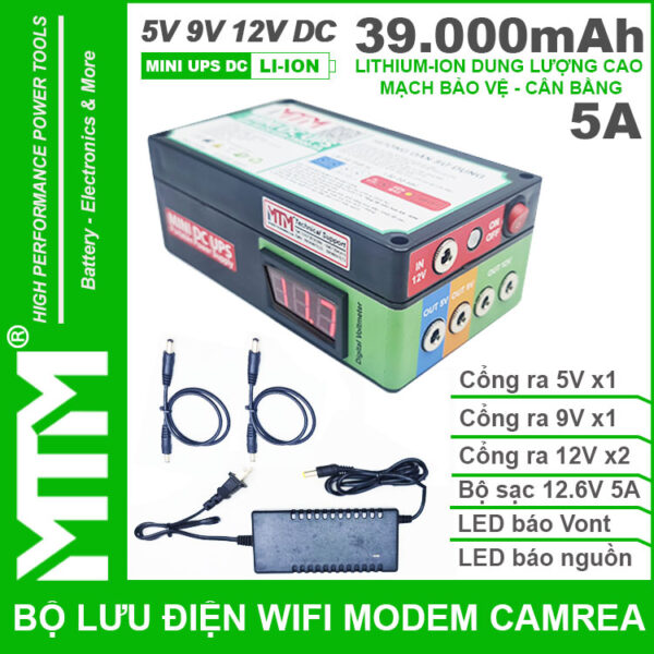 Bo nguon du phong wifi modem camera 5V 12V 5A 39000mah led bao vont