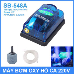 Máy bơm oxy hồ cá 220V 3W 3.5L SOBO SB-548A