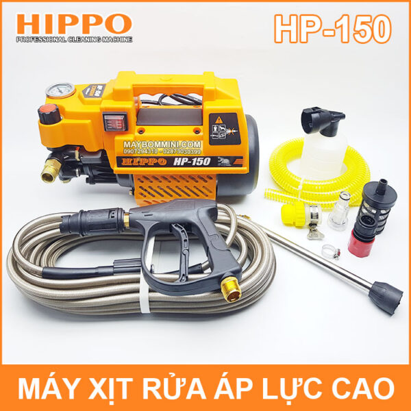 Bom xit rua xe ap luc cao gia dinh mini Hippo HP 150