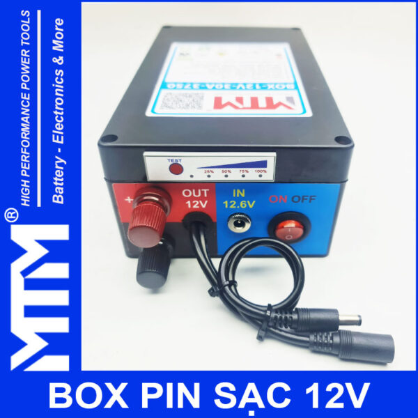 Box Pin 12V 30A 3S15P 18650 3750mAh cell 2500mAh MTM ket noi