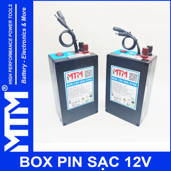 Box Pin 12V 30A 3S15P 18650 3750mAh cell 2500mAh MTM viet nam