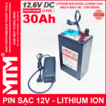 Box pin lithium ion 12V 30Ah 30A 3S MTM chinh hang