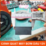 Canh quat may bom xang dau 12V 600W chieu dai