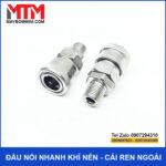 Dau noi nhanh khi nen van bi duoi cai ren ngoai 13mm