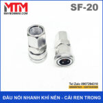 Dau noi nhanh khi nen van bi duoi cai ren trong 13mm SF 20