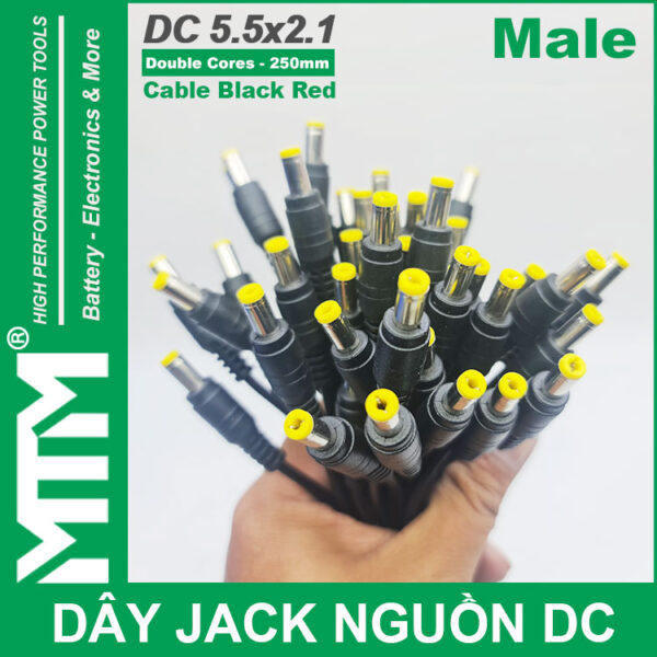 Day jack DC 250mm Duc day nguon camera