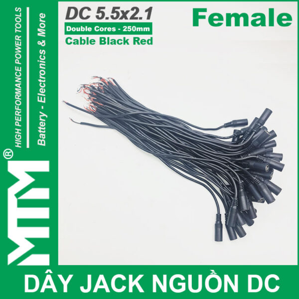 Day jack DC 250mm cai Female jack cable adapter plug power supply chuyen nghiep
