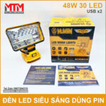 Den led sieu sang 21V 48W pin Hukan HK LB4in48