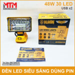 Den led sieu sang 21V 48W pin Hukan HK LB4in48 chinh hang