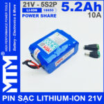 Khoi pin 21V 5200mAh 10A 5S2P MTM gia re