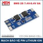Mach bao ve pin 18650 2S 8A