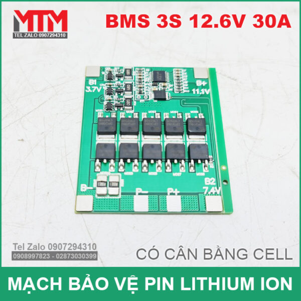 Mach bao ve pin 18650 3S 30A