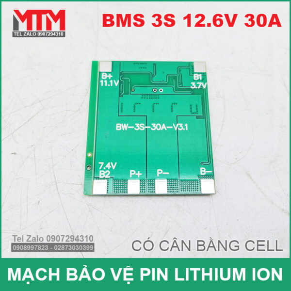Mach bao ve pin 18650 3S 30A gia re chinh hang