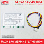 Mach bao ve pin lithium ion 4S 100A can bang