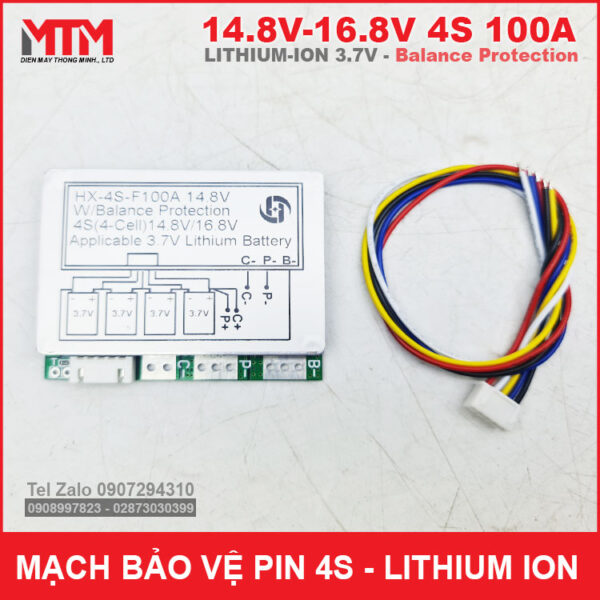 Mach bao ve pin lithium ion 4S 100A can bang