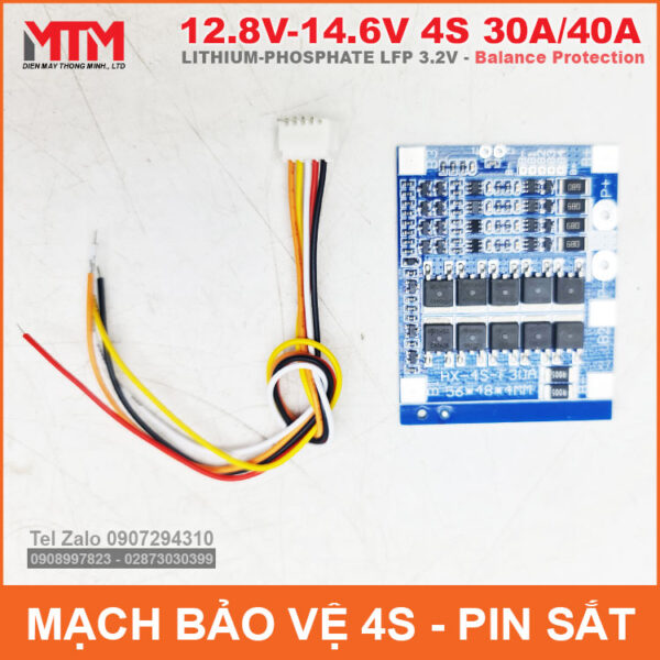 Mach bao ve pin sat 4S 30A 40A 12V8 can bang cao cap gia re chinh hang