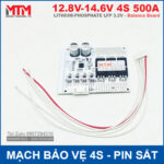 Mach bao ve pin sat 4S 500A 12V8 can bang tu dien