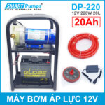 May bom ap luc 12V 220W Smartpumps ac quy 20Ah